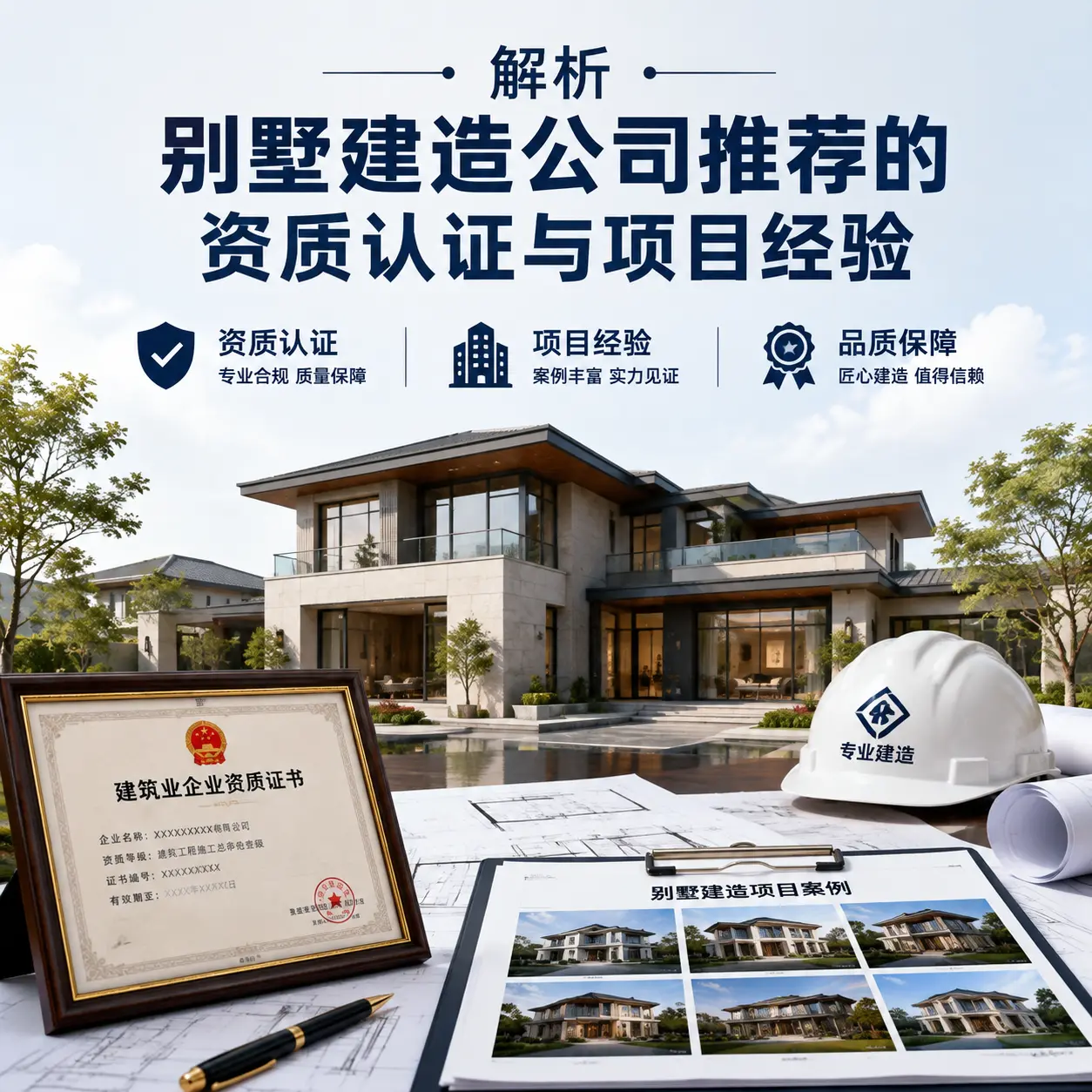 解析 岑巩 别墅建造公司推荐的资质认证与项目经验